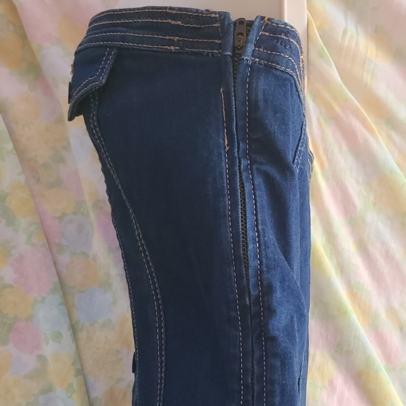 Strapless Denim Dress - Picture 7 of 9